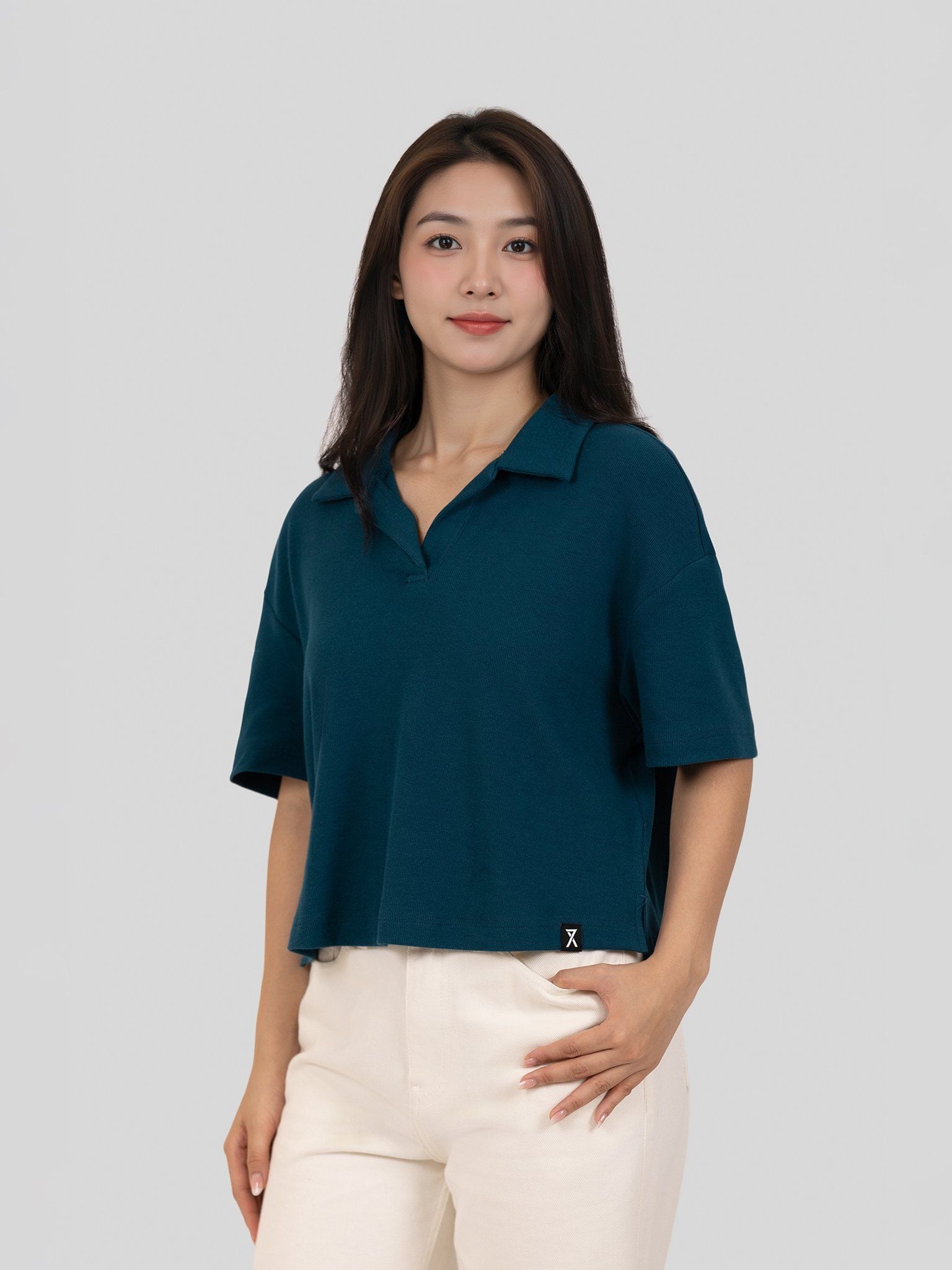 Áo Polo Nữ Relax Boxy Rib WTS 2463