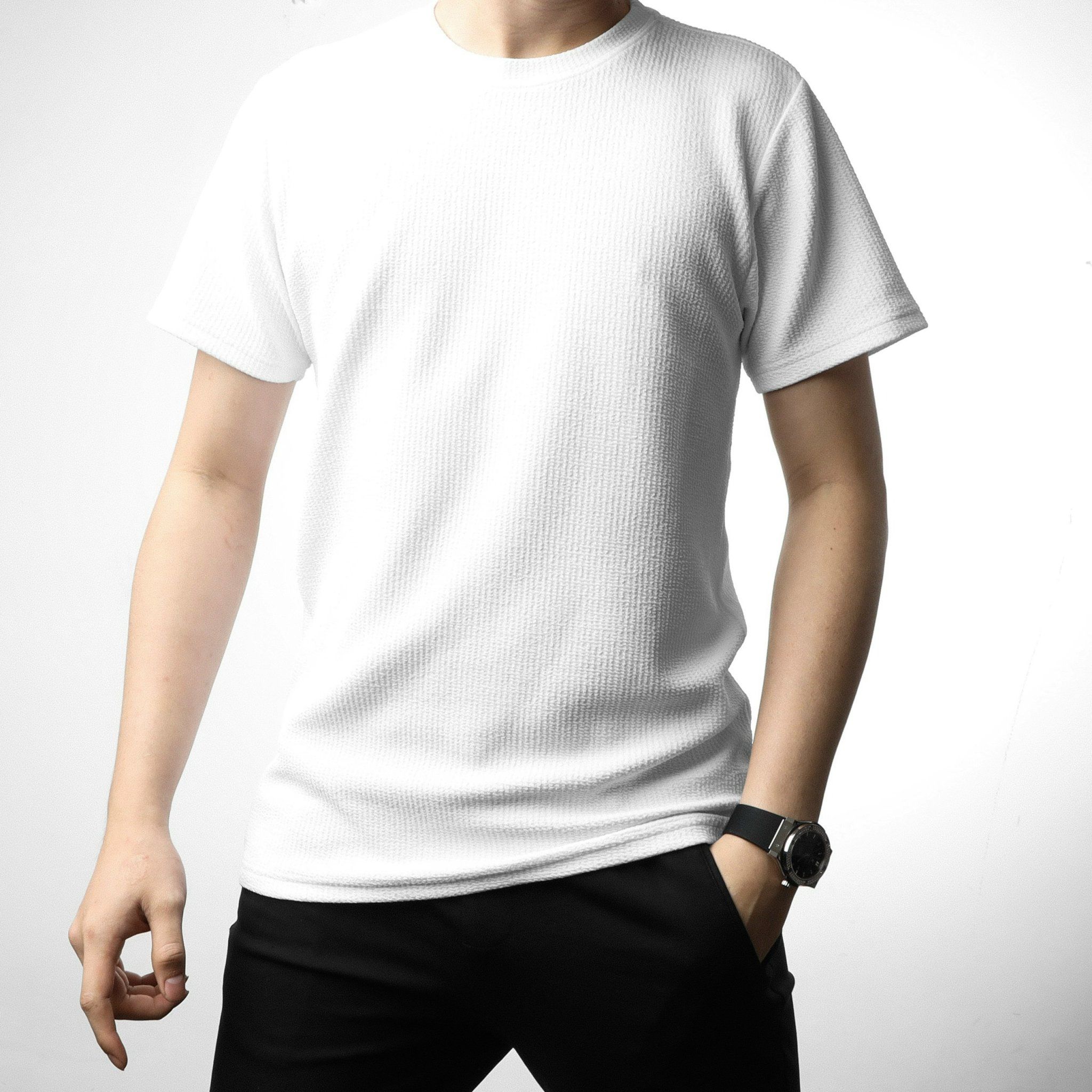 Áo thun nam trắng basic